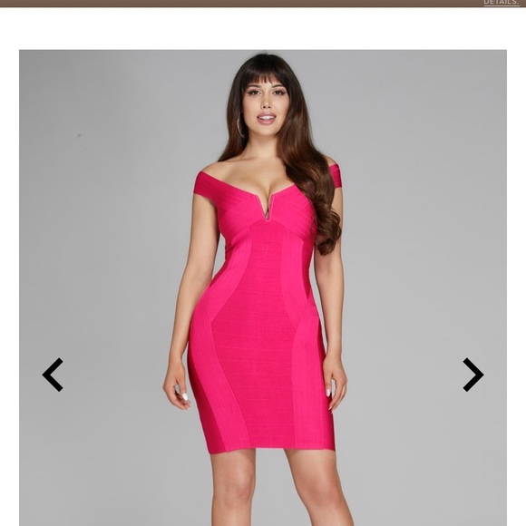 Marciano Dresses & Skirts - Black off the shoulder bandage dress